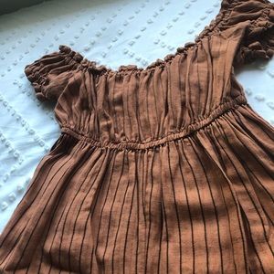 Free people Linen Wide Leg crop Jumpsuit.